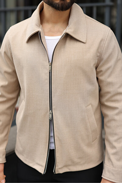 BASEL.CO Βασικό εποχιακό μπουφάν με διπλό φερμουάρ και εμβληματικό σχέδιο