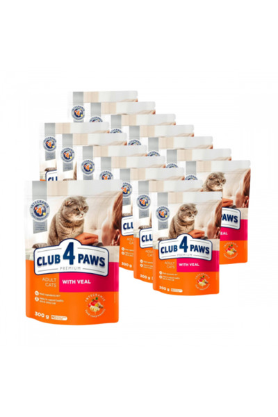 Club4Paws Pachet 15x300g, Club 4 Paws Premium, cu vita – Hrana uscata pentru ...