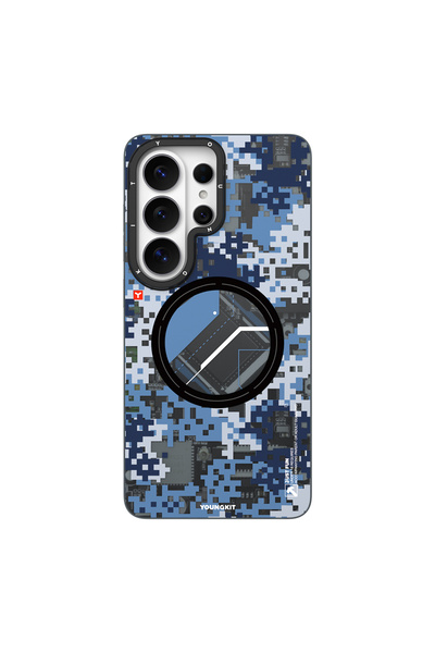 Youngkit Galaxy S26 Ultra Uyumlu Kılıf M-Safe Şarj Özellikli Camouflage Sykel...