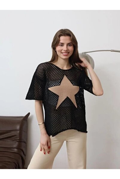 Luq Knitted Blouse Star Pattern