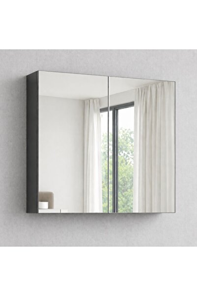 Gold Ban-yom ECO 80X69 ANTRASİT MDF KUTULU Banyo Aynası