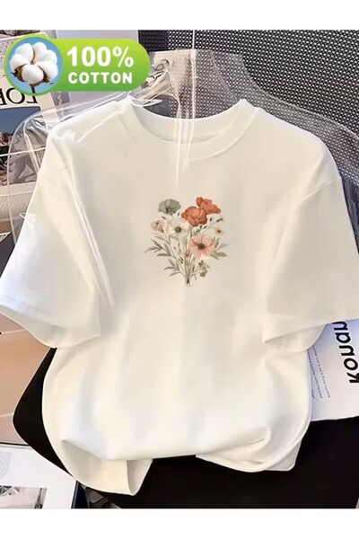 H&GHAMLEGİYİM Μπλουζάκι με στάμπα. Κοντομάνικο καλοκαιρινό & ανοιξιάτικο casu...