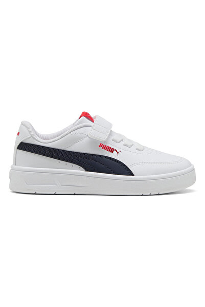 Puma Pantofi sport albi pentru copii Court Classic Clean Ac+ Ps 40375110