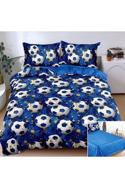 OEM Bed linen, 2 people, satin cotton, 4 pieces, with print, LSN4732