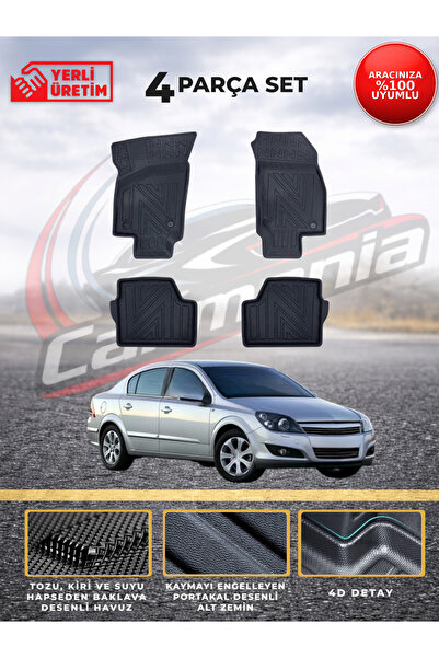 Opel Astra H Kasa Sedan 4D Premium Havuzlu Paspas 2004-2013 Uyumlu