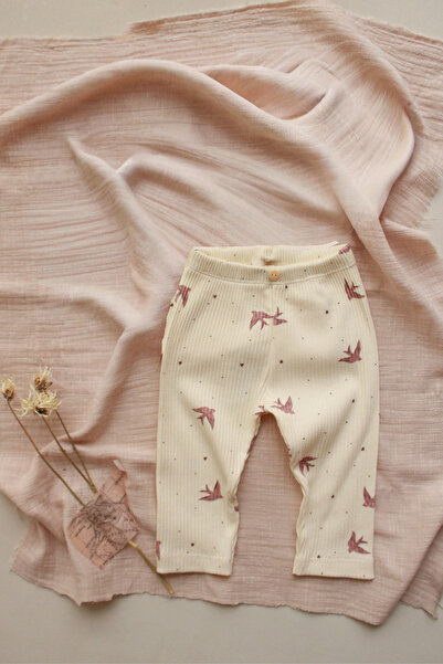 Oh La La Koala For Little Ones بنطلون ضيق للفتيات الصغيرات مطبوع عليه طائر ال...