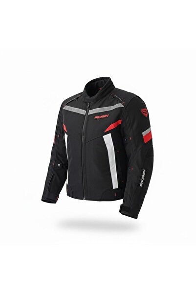 Prosev CE2150 4 Mevsim Motosiklet Montu Siyah-Kırmızı Motorcu Mont
