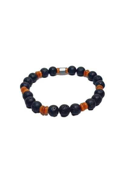 Janti Jtss26Blk1835 Lav Hematite Natural Stone Black 8 mm Guaranteed Flexible...