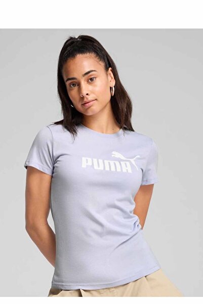 Puma Γυναικείο βαμβακερό μπλουζάκι με λογότυπο και κοντά μανίκια