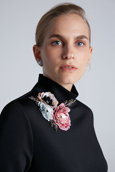 amille BLOSSOM ON MY NECK BALIKÇI YAKA SCUBA BLUZ