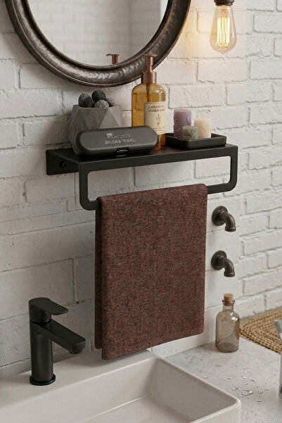 ZenoraHome Havlu Askılığı Raf Metal Çok Amaçlı Banyo Ve Mutfak Duvar Rafı Ask...