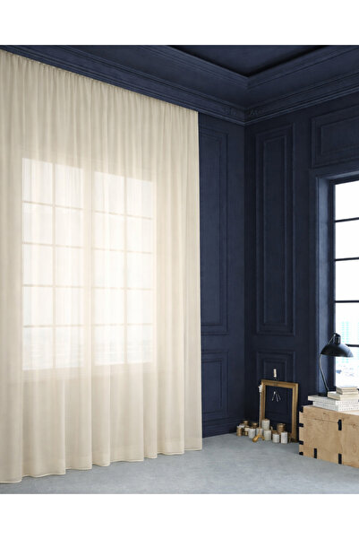 perdra Πολυτελής Κουρτίνα από Κρεπ Τούλι, ανά Μέτρο, 330 εκ., Χωρίς Πιέτες