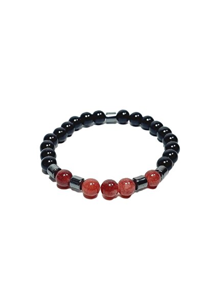 Janti Jtss26Blk1846 Agate Onyx Hematite Natural Stone Black 8 mm Guaranteed F...