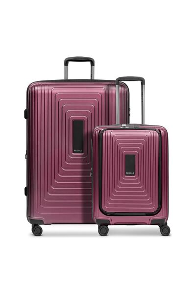 REDOLZ Essentials 14 4-Rollen Kofferset 2 tlg. Laptopfach mit Dehnfalte