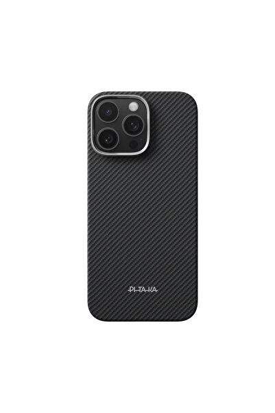 PITAKA Υπέρλεπτη θήκη για iPhone 16 Pro, μαύρο/γκρι, υλικό αραμιδίου, ανθεκτι...