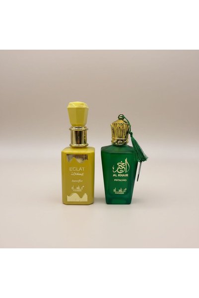 MANASIK Set 2 Parfumuri Arabe pentru Femei – Eclat Banoffee & Al Khair Pistachio