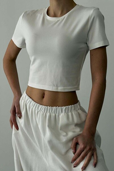 Quzu Basic Crop T-shirt