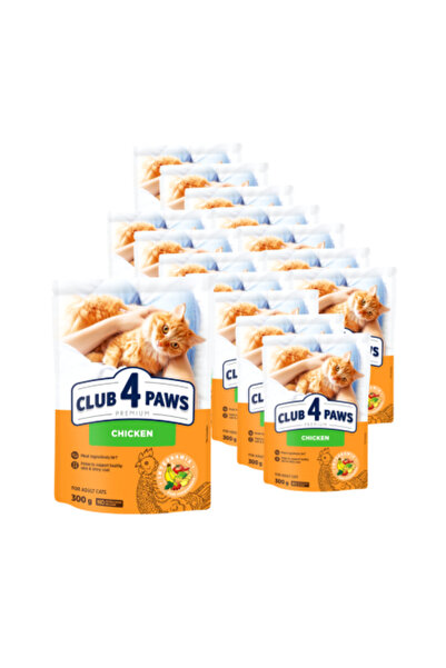Club4Paws Pachet 15x300g, Club 4 Paws Premium, cu pui – Hrana uscata pisici a...
