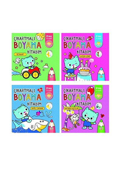 0-6 Yaş Yayınları Smart Kids Sticker Coloring Book 4 Books