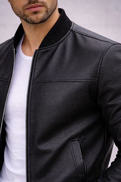 BASEL.CO Νέα σεζόν Εποχιακό Δερμάτινο Μπουφάν Κολεγιακού Στυλ