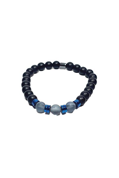 Janti Jtss26Blk1838 Agate Onyx Hematite Natural Stone Black 8 mm Guaranteed F...
