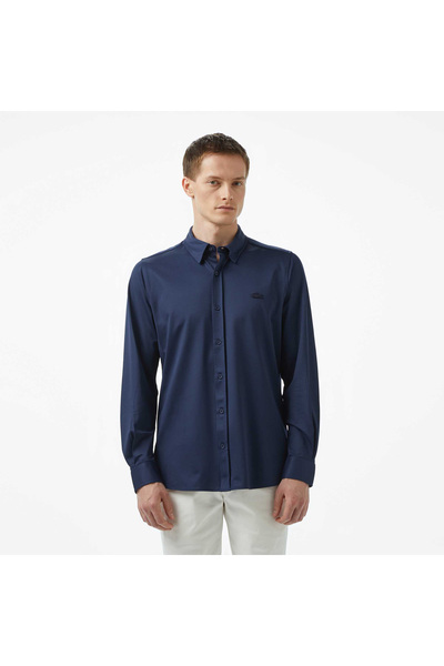 Lacoste Erkek Slim Fit Lacivert Gömlek