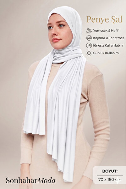 Sonbaharmoda Women's Hijab Luxury Combed Cotton Shawl – Non-Slip, Soft, All-S...