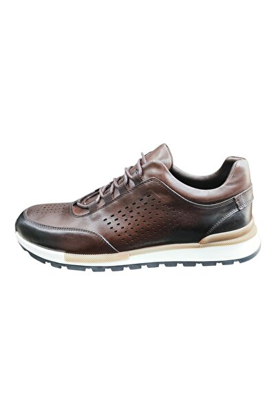 Güvener King Shoes Leather Sports Men's Shoes Brown