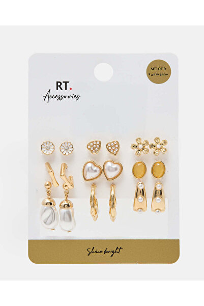 REDTAG Women Gold Stud Earrings