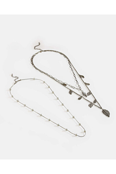 REDTAG Women Silver Layered Necklace