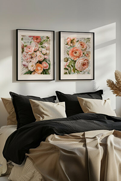 STARYUNA Vintage Πίνακας Ζωγραφικής, Διακοσμητικό Σετ Δύο Πινάκων με Θέμα Λου...