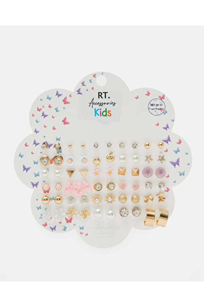 REDTAG Girls Assorted Embellished Studs Set (30 Pairs)