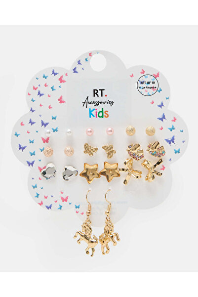 REDTAG Girls Assorted 10-Piece Stud Earring Set