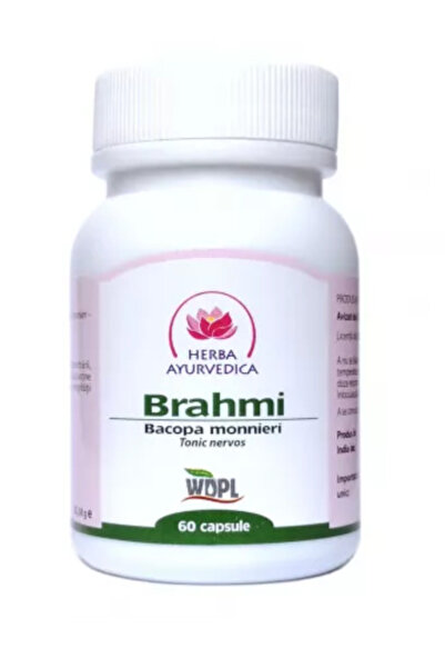 Herba Ayurvedica Brahmi (Bacopa Monnieri) 60 Kapsül 500 mg Bitkisel Sinir Ton...