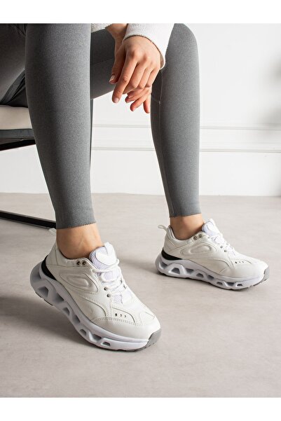 ALEMDAR AYAKKABI Χοντροκομμένα Λευκά Γυναικεία Sneakers