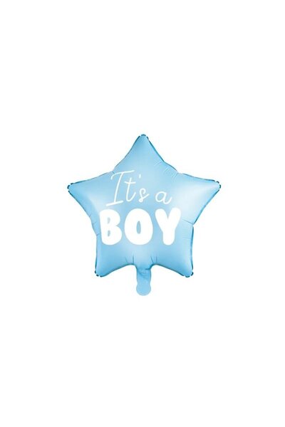 Ikonka Balon din folie 48 cm model Its a Boy Blue