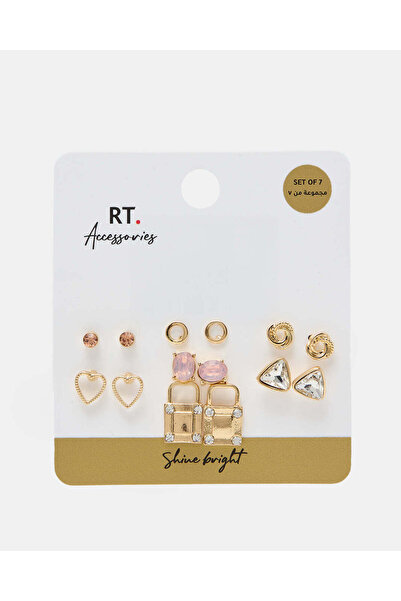 REDTAG Women Gold Stud Earrings