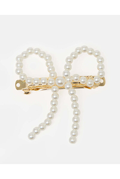 REDTAG Women Pearl Bow Hair Clip