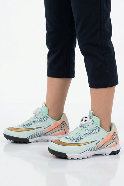 AYAKMOD Water Green Lace-Up Children's Astroturf Field Shoes 620 P
