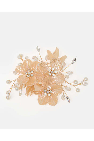 REDTAG Women Beige Floral Hair Clip