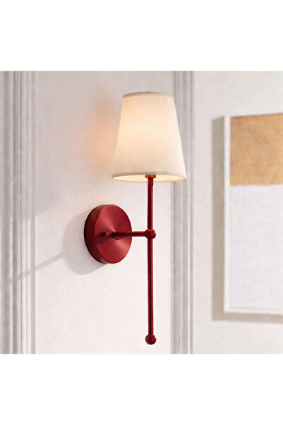 Natiorj Krem Abajur Şapkalı Renkli Pilli Aplik Tak Çalıştır Model Salon Yatak...