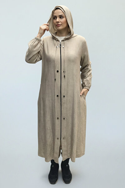 ECE GİYİM Γυναικείο καπάκι με κουκούλα, με φερμουάρ μπροστά, με λεπτομέρεια κ...