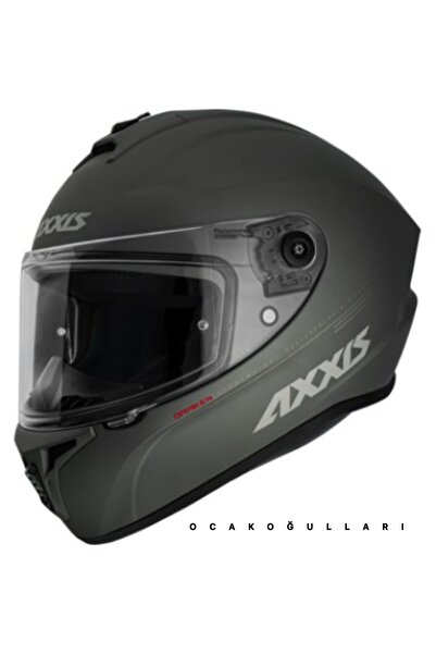 AXXIS DRAKEN S SOLID V.2 A12 MATT TITANIUM MOTORCU KASKI