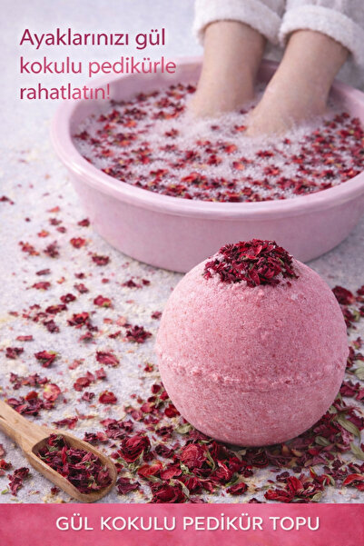 Super Bath Bomb BANYO TOPU, BANYO KÖPÜĞÜ 120 GRAM GÜL KOKULU RENK ŞÖLENİ 5 ADET