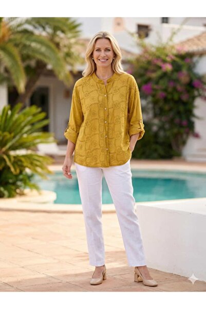 Punta Otantik NC82162 Ιταλικό πουκάμισο με λεπτομέρεια δαντέλας στην πλάτη, 1...