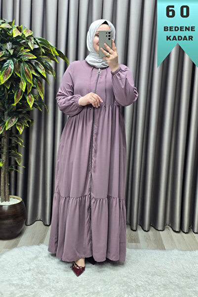 Elmas Tesettür Γυναικεία Ρούχα Μεγάλου Μεγέθους Φεράσε από Ύφασμα Κρεπ με Καρ...