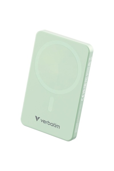 Verbatim n Go Essentials 5000mAh Încărcător Wireless Magnetic PD 20W - Verde