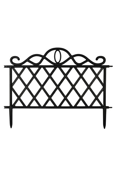 ZanaCasei Μαύρος Πλαστικός Διακοσμητικός Φράχτης 47,5x36cm - 3 τεμάχια