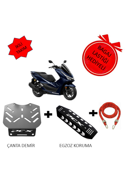 MB MOTO CRUİSİNG HONDA Pcx Çanta Demiri & PCX 125 / 150 2018-2025 Uyumlu Egzo...