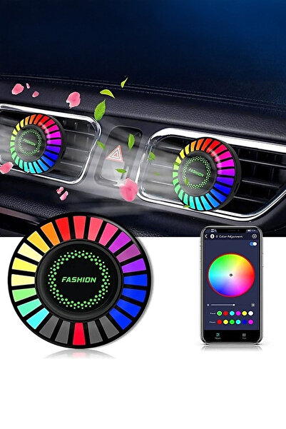 AYACO Müzik Senkronlu RGB Araç İçi LED Işık Bluetooth Kontrollü Ambiyans Aydı...
